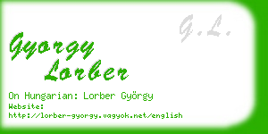 gyorgy lorber business card